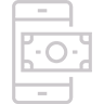 mobile phone with dollar icon