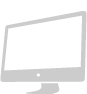 Gray icon of a computer