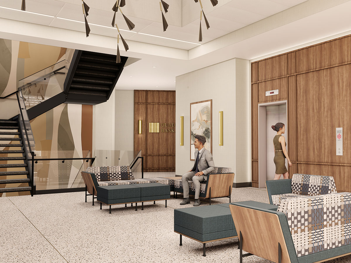Main floor bank entrance