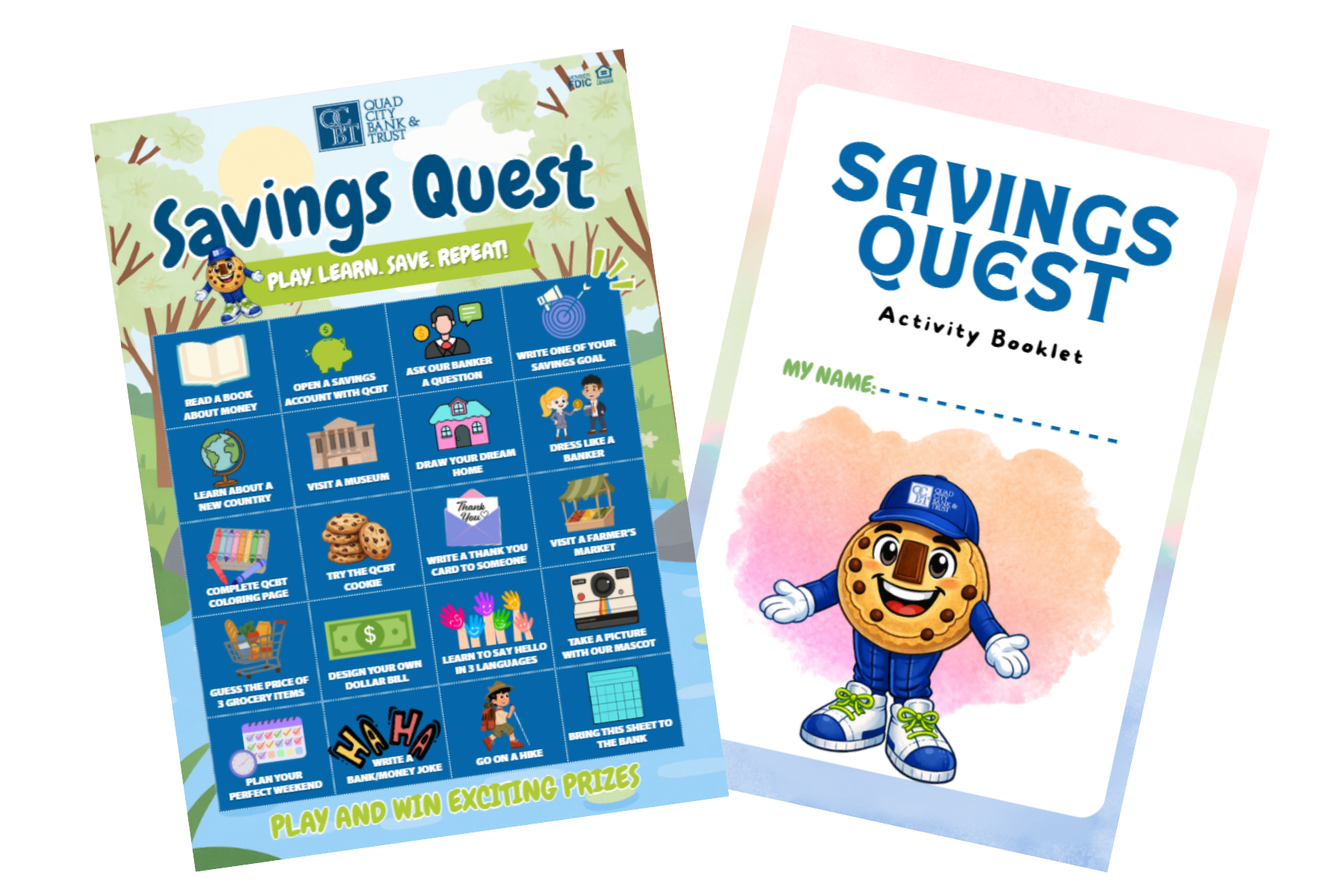 Savings quest card and booklet